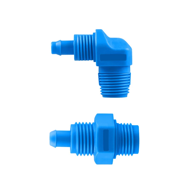 1/8 1/4 3/8 1/2 thread to 4x3 6x4 8x6 12x9 tube polypropylene plastic food grade quick connect compression hose fitting
