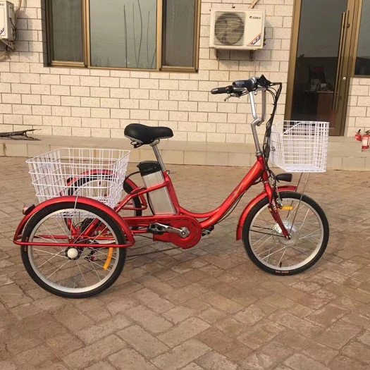 Adults Three Wheels 24 Inch 36V 10.4Ah Electric Tricycle