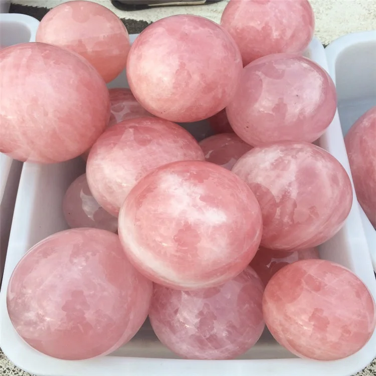 SGS love energy Soul Star Chakra natural rose quartz crystal balls for sale