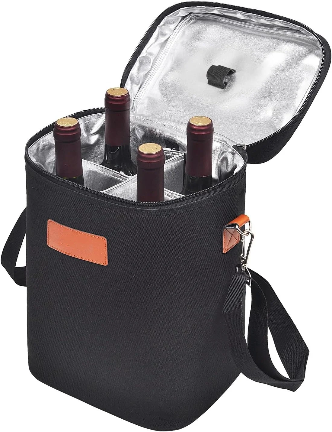 ODM OEM Black Bottle Cooler Bags Portable Wine Bag with Beach Insulation