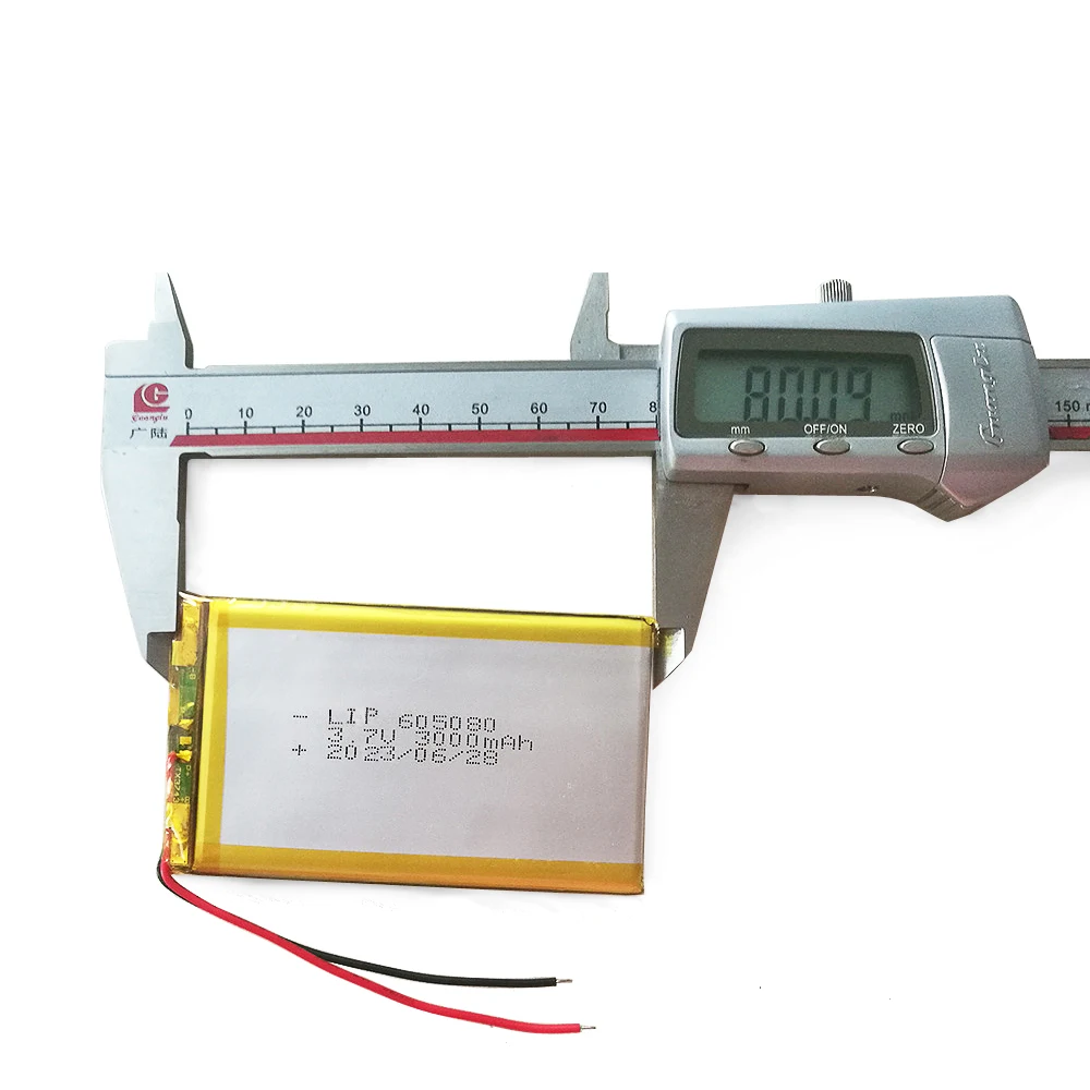 battery 3.7v 3000mah lithium battery 11.1wh 605080 li-po li polymer lipo 3.7V lithium ion batteries for Waist massager