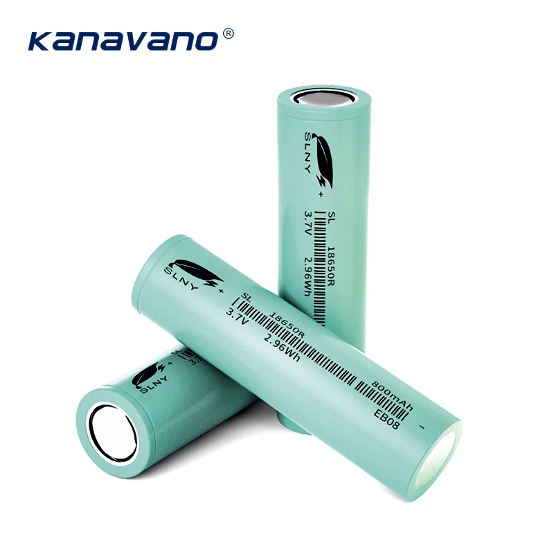 Cylindrical rechargeable 18650 lithium battery  3.7v 800mah  li-ion battery cells for laptop