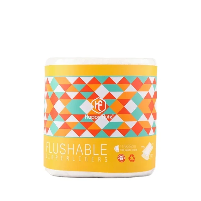 Happy Flute Wholesale 100% Bamboo Disposable Diaper Liner Small Size Newborn Baby Diaper Insert