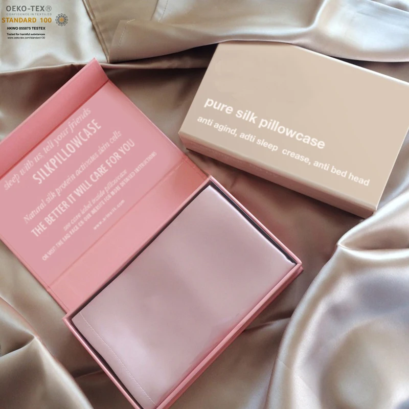 Anti Acne Zipper Raw Silk Fabric 22mm Silk Pillowcase For Gift Items Gold Silk Pillow Case Zipper