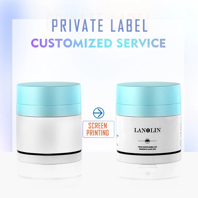 New Design 15ml 30ml 50ml Cylinder Container Double Wall Facial Cream Hand Cream Jar Luxury Airless Cosmetic pump Jar