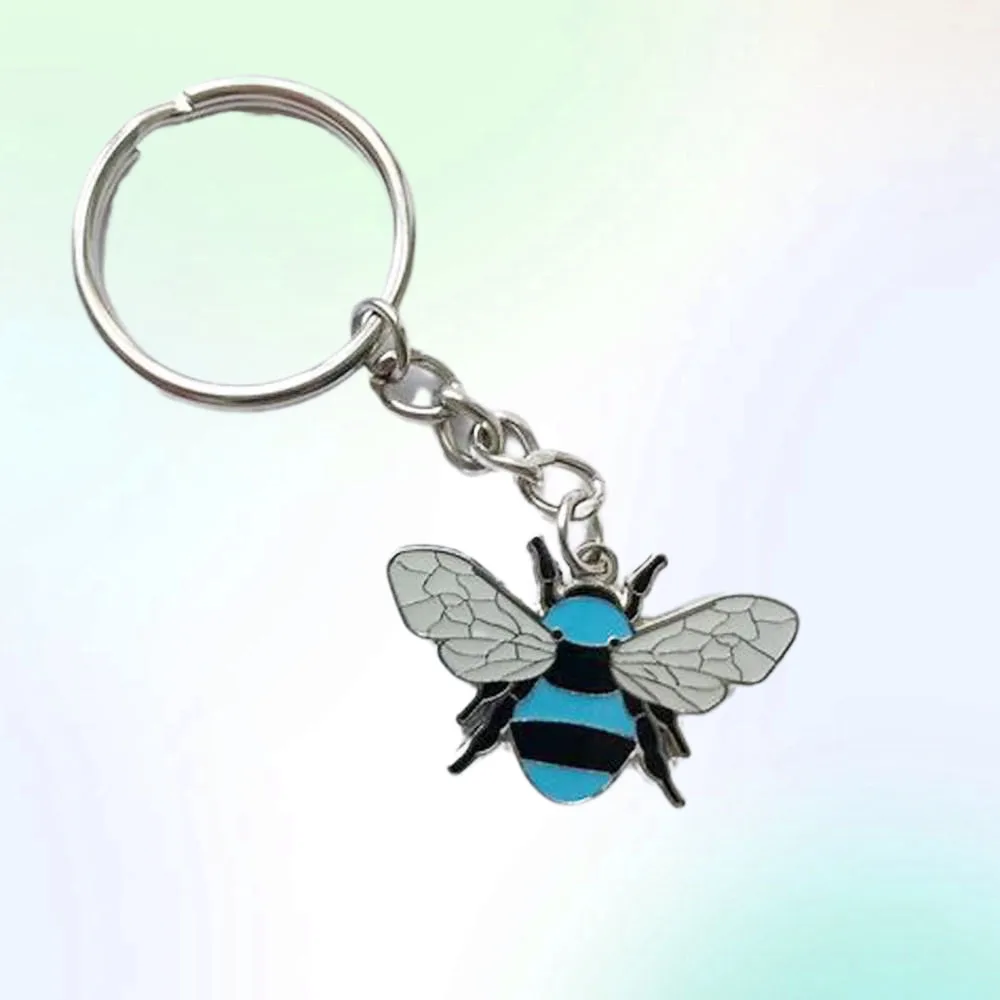 China Metal Crafts Manufacturer Personalized Logo Custom Metal Keychains Soft Enamel Keychain Bee