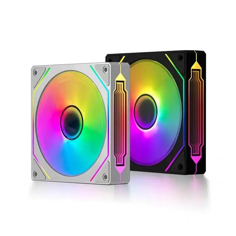Wholesale Factory Customized 120mm prism Fan ARGB 4pro Led Light oem computer case air cooler fan PWM temperature control