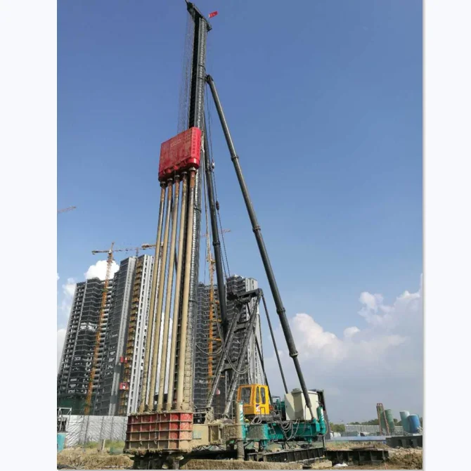 wall projects drilling rig walking piling frame for pile foundation, spiral hole wall piling Machine