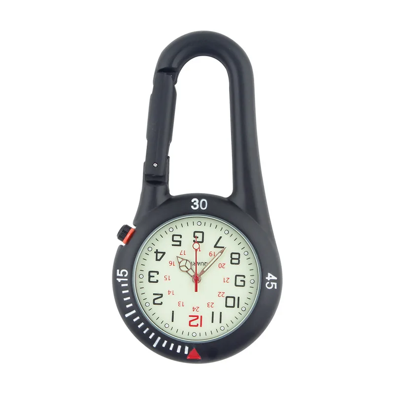
Custom Logo Pocket Watch for Nurse Carabiner Clip Watch Fob Medical Sports Outdoor Vintage Clock Mountaineering Sports OEM 
