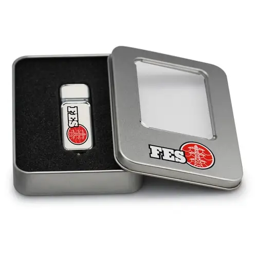 Custom usb stick packaging mini window tin box