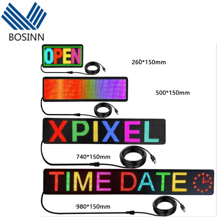 RGB Flexible Screen Pixel Matrix Display Led Screen Module Panel 8x8/16x16/8x32 IC Individually Addressable Signal