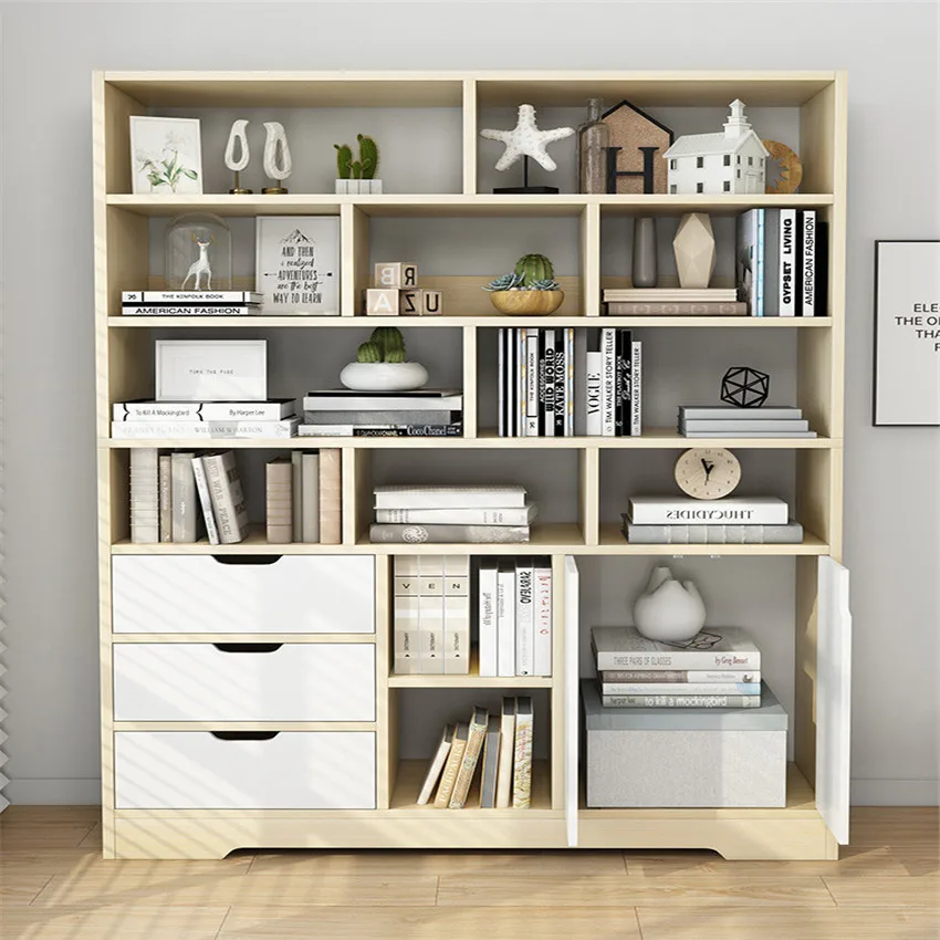 
 Деревянный книжный шкаф estante книги лестница книжная полка современный деревянный шкаф  