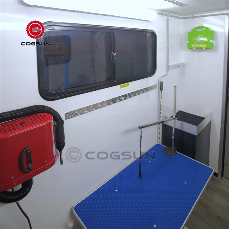 Outdoor Mobile Dog Spa Trailer Fully Equipped Dog Grooming Trailer For Sale