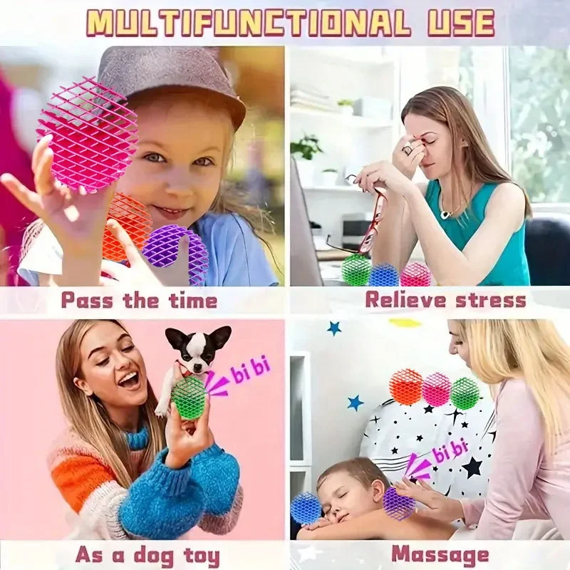 2024 New Hot Selling Fidget Toys For Kids And Adult Sensory Elastic Mesh Morf Worm Fidget Toy