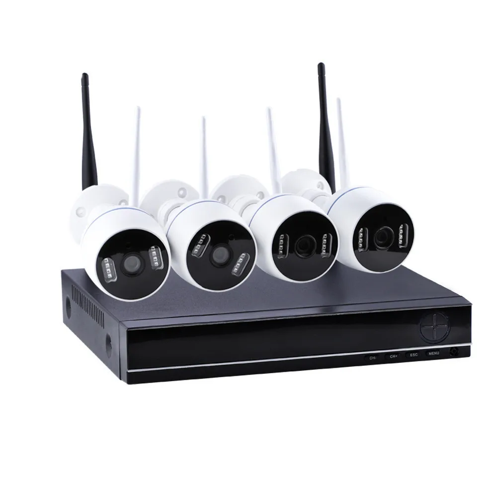  Комплект видеонаблюдения 1080P Hd 4 канала Wi-Fi ночное