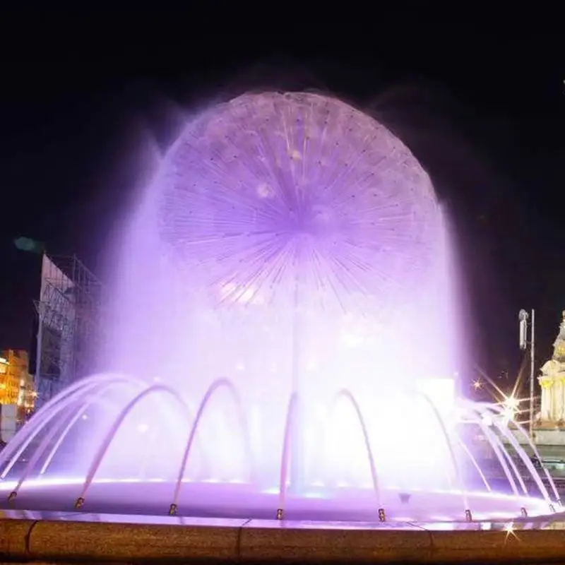 French Style Dandelion Garden Water Fountain Sculpture Fountain Crystal Ball Dandelion Nozzle Water Fountain For Sale