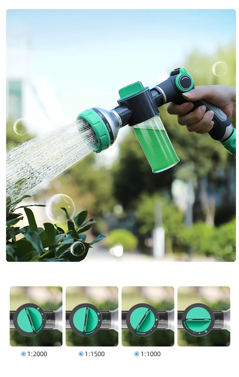 High Pressure Plastic 10 Pattern Watering Foam Spray10 Pattern Car Snow Foam Gun