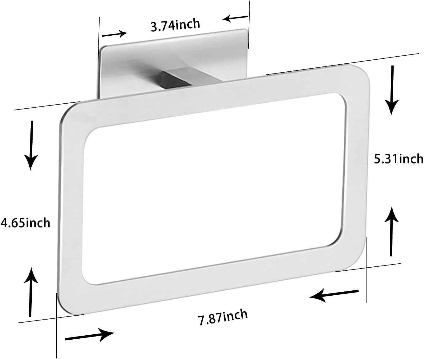 Self adhesive towel ring Self adhesive towel ring Stainless steel anti rust bathroom towel rack wall mounted SUS 304