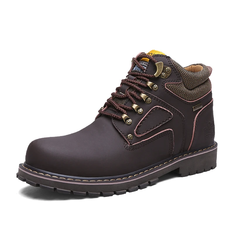 Мужские ботинки, обувь, мужская повседневная одежда, элегантный дизайн, стильные уличные ботинки из коровьей кожи, рабочие ботинки