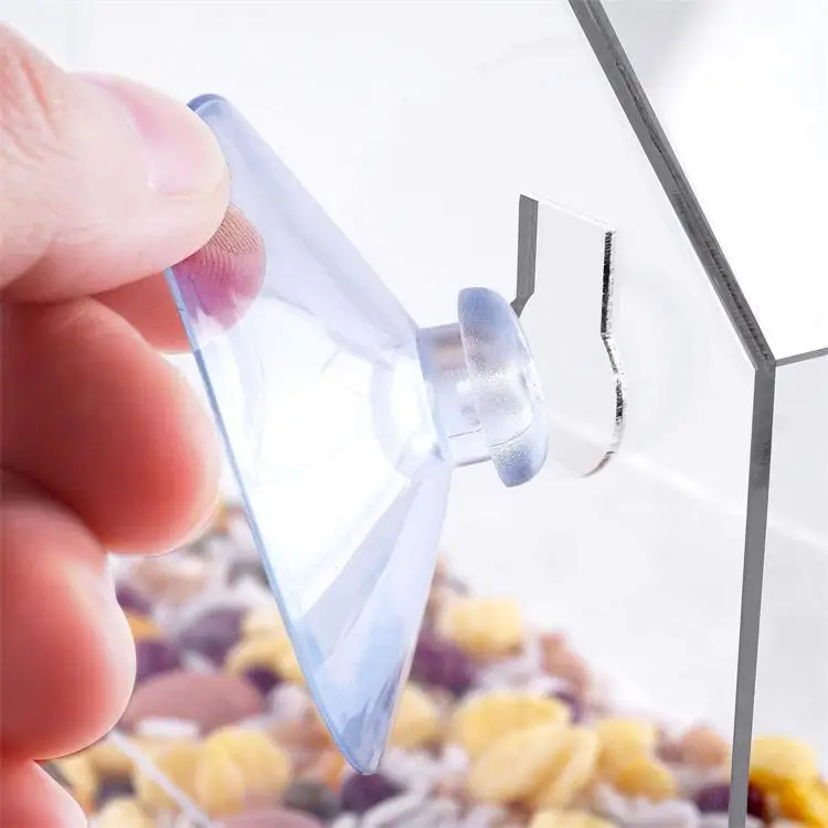 Heavy Duty Bird Feeder House Acrylic Pegons Cage Bird Window Feeder