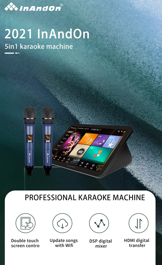 2021 5 в 1 15 6 6T домашний Профессиональный портативный Android беспроводной караоке-плеер