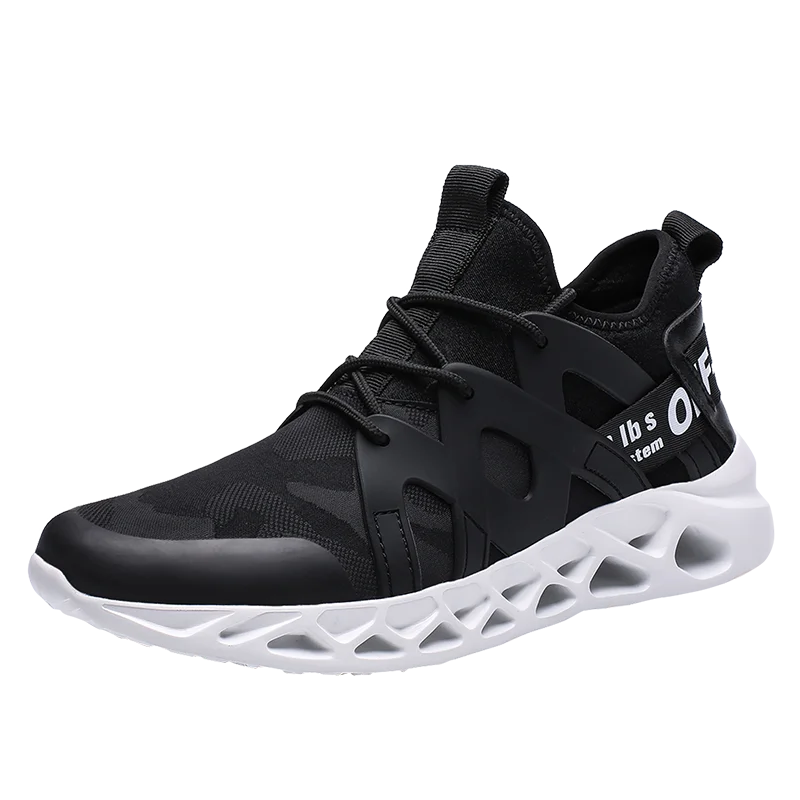 
Wholesale Fashion OEM Lace up woven breathable TPU Elastic Outsole Running Man Sport Shoes Men Running Casual Sneakers 