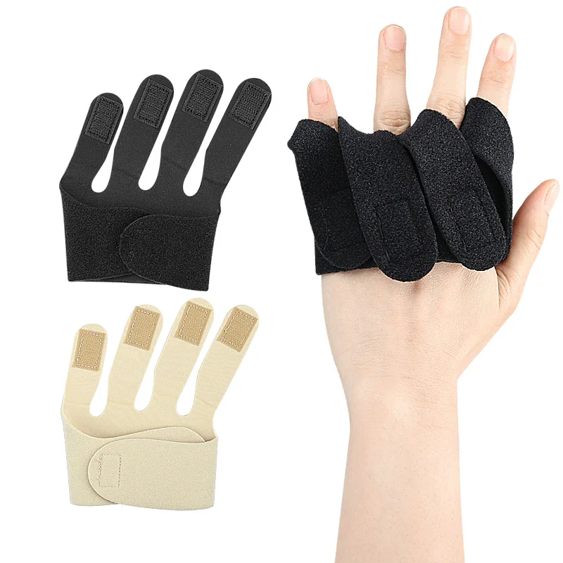 Finger Support Separator Adult Finger Immobilization Bandage Comfortable Adjustable Finger Splitting Gloves