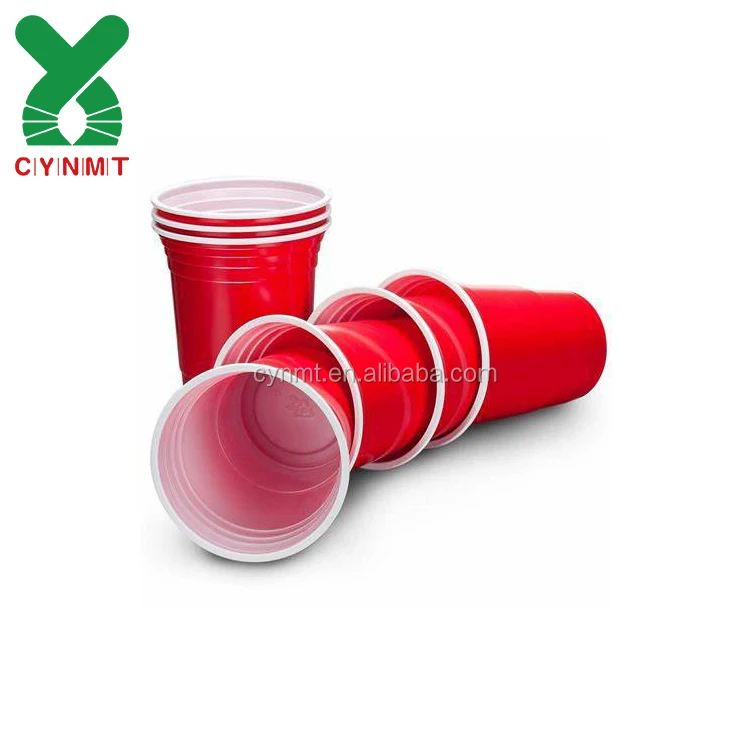 Party cups 18oz Double color beer pong red drinking cup plastic PS disposable