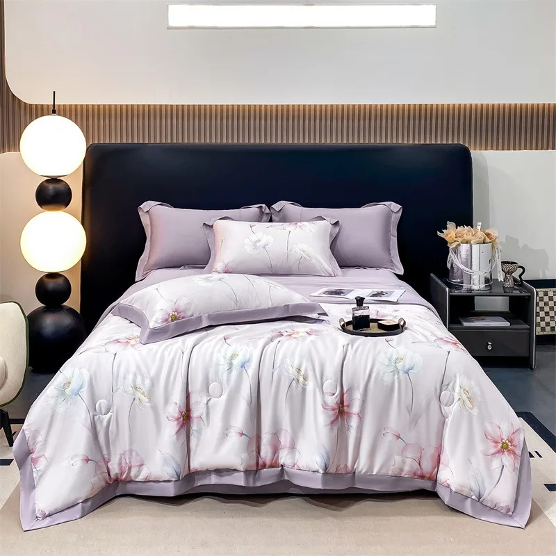 60s Bed Sheet Tencel Quilt Cover Set Factory selling High Quality Bed Linen Luxury