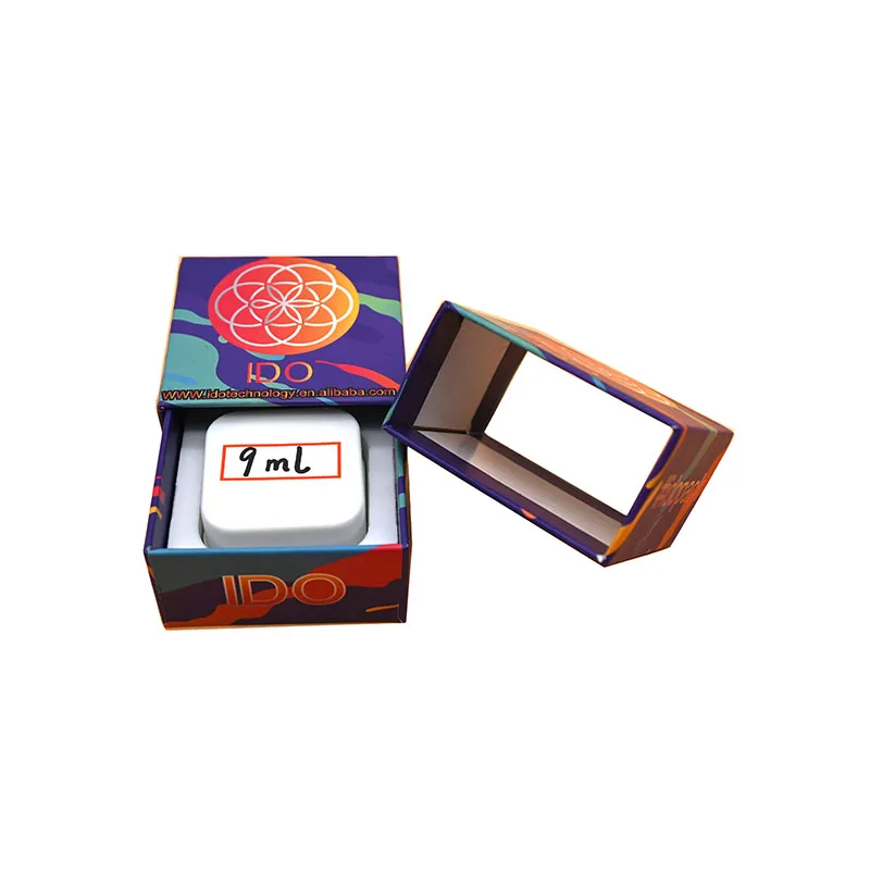 Customizable Recyclable folding Concentrate Glass Jars Paper Box packaging  with paper insert