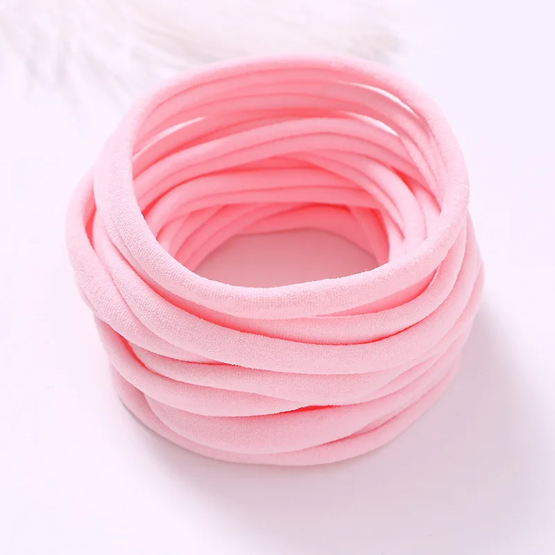 Baby Girls One Size Fits Bulk Wholesale Super Soft Stretchy DIY Nylon Nude Headbands Hairbands 2021 for DIY Craft