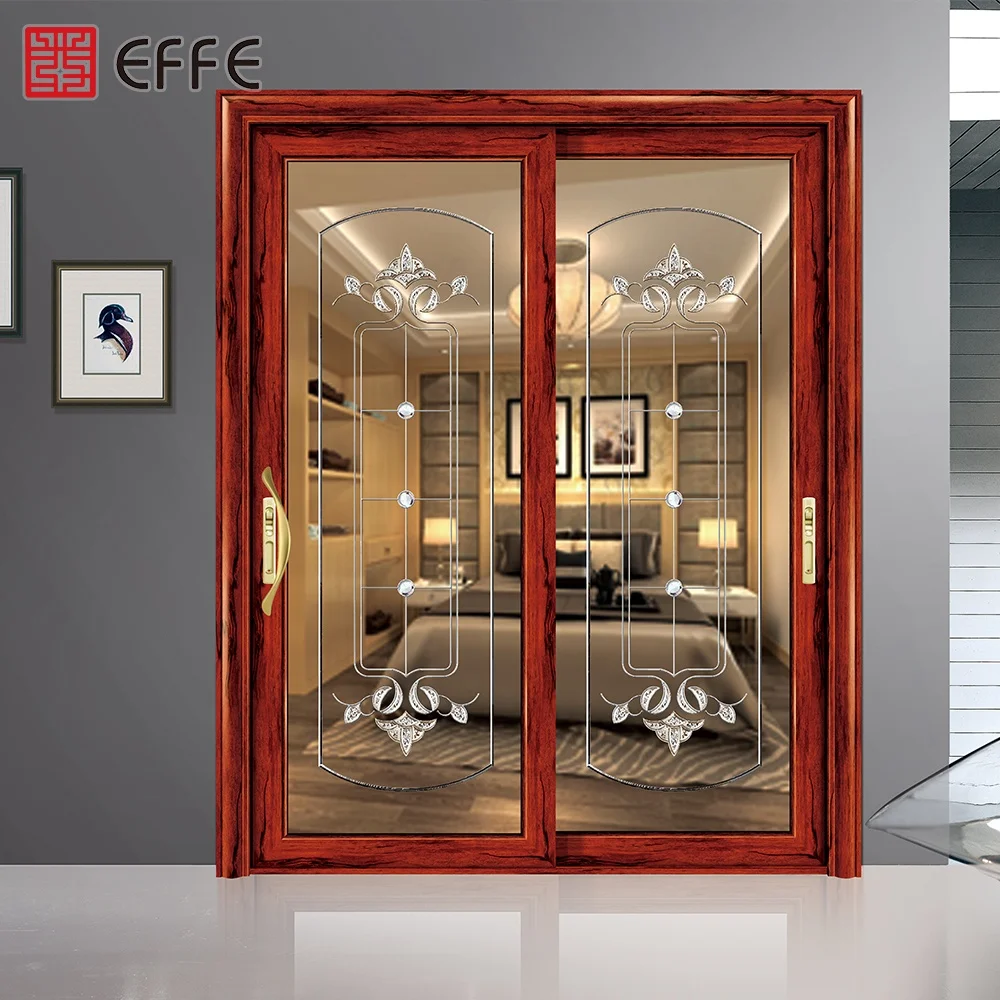 
villa luxury western integrated aluminum frames waterproof wood grain door price in india 