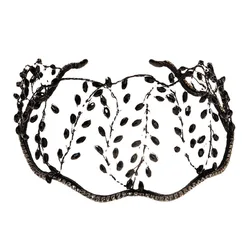 Handmade crystal beaded bridal crown Wedding tiara mesh bridal headband