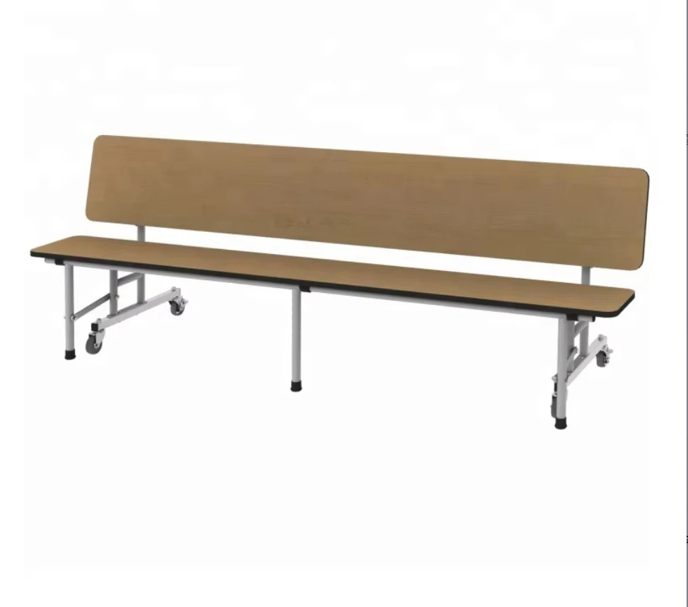 Custom 3 in 1 Modern Long Bench Meeting Hall Reading Activity Mobile Folding Space Saving School Canteen Cafeteria Tables