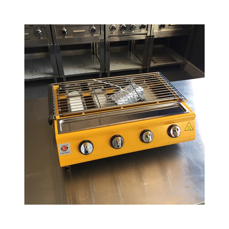 Hot Selling Portable Grill Barbecue Outdoor Iron Barbecue Stoves Gas Bbq Smokeless Grills