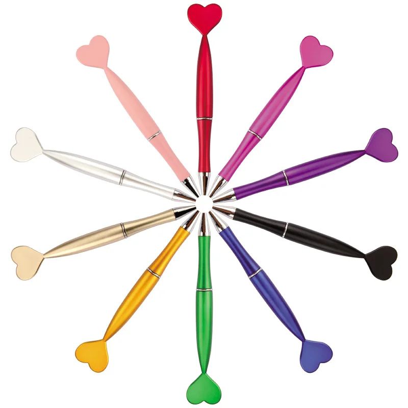New Product Ideas Heart Shape Cute Plastic Ballpoint Can Custom Logo And Colors Promotional Advertising Pen Gifts For Guests