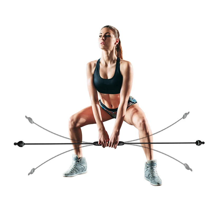 Competitive Price Custom logo Fiberglass Flexi Bar Exercise Swing Stick Flexi Bar Stretch Vibrating Swing Bar
