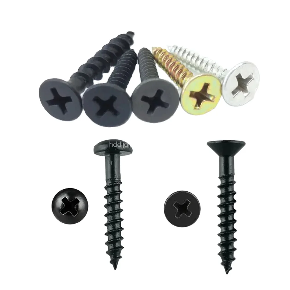 Factory sells high quality black fine phosphating and galvanized, black drywall screws and drywall screws