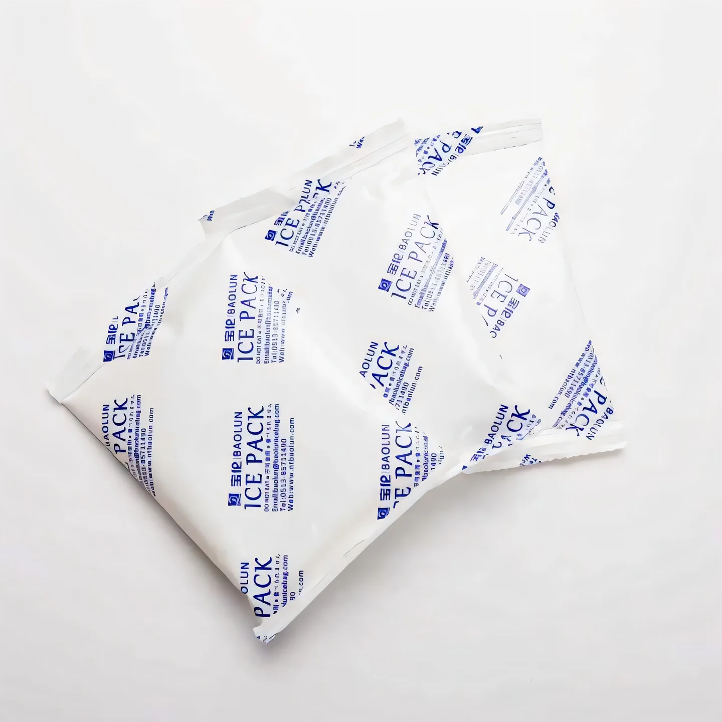 Small Size Medical Instant Cold Pack Gel Ice Pack Food PE Shanghai Customized White Logo Printing Rectangle Insulated Food Cool