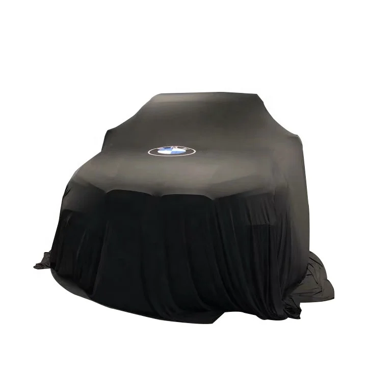 Custom soft breathable satin silk car exhibition reveal cover for car exhibition / car show
