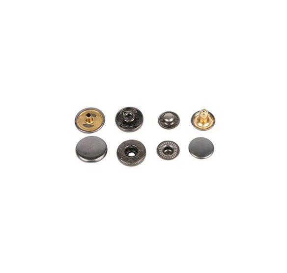 Snap Button Four Button Factory Custom Logo Manufacturing Metal Plating Copper Round Sustainable Stainless Steel for Leather