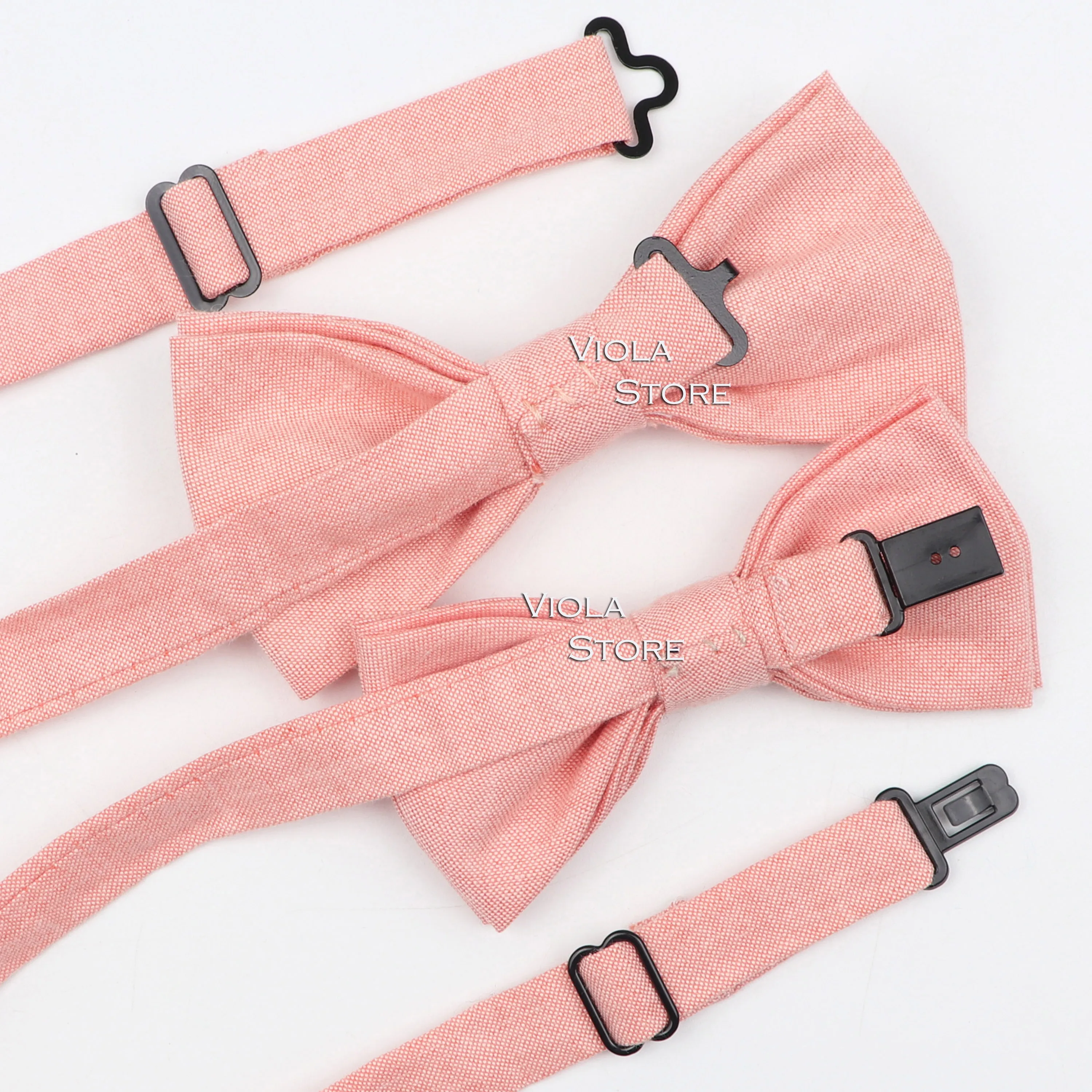 Hot 2 Sizes Top Color Solid Elastic Suspender Cotton Bow Tie Hankie Sets Men Kid Pink Wedding Party Brace Cravat Gift Accessory
