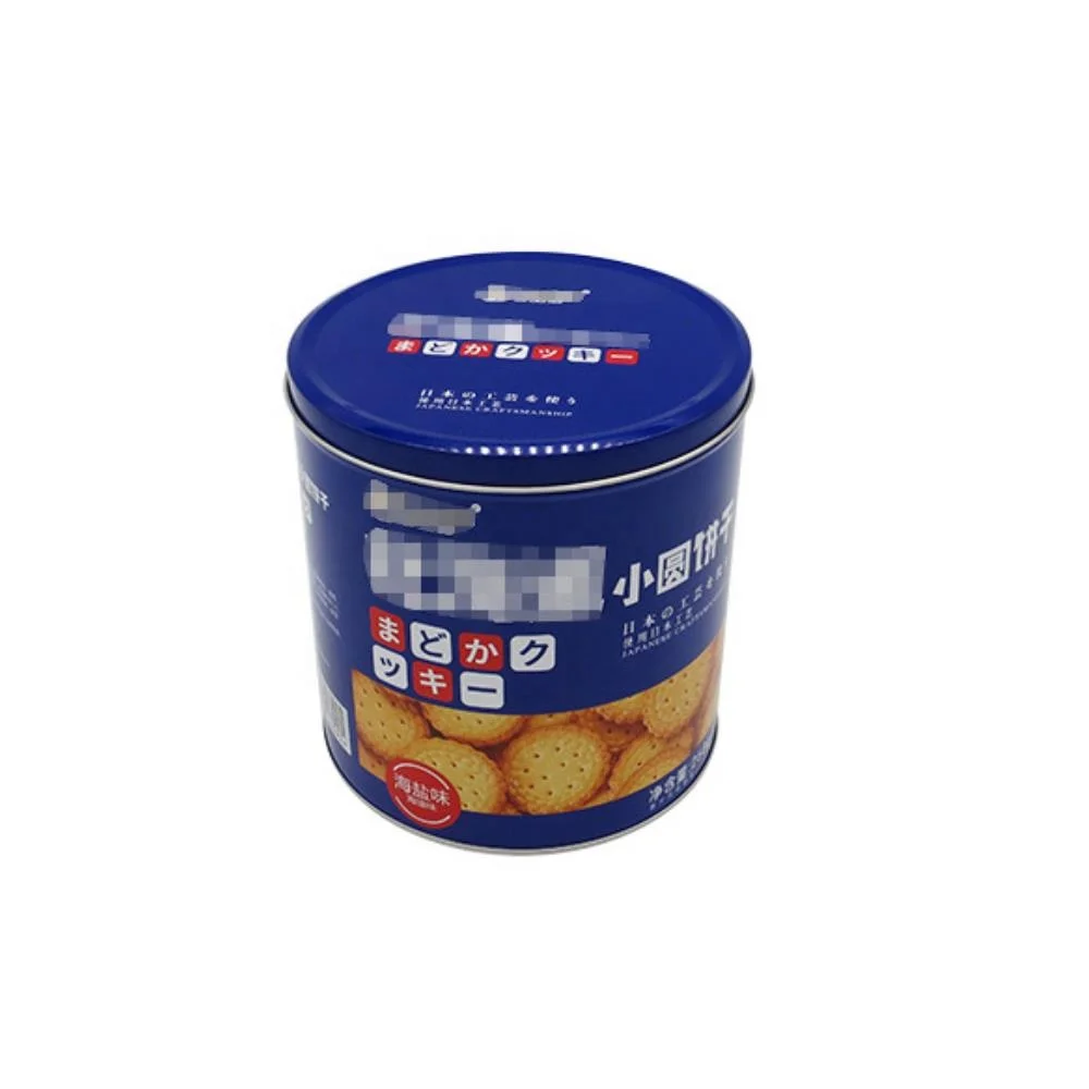 Chinese wholesale manufactures Japanese chocolate biscuit tin can round container for Japanese small biscuits