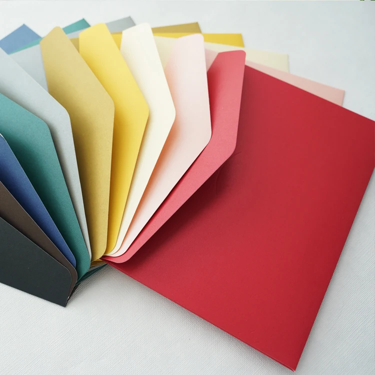 Бумажный конверт с принтом на заказ, Радужный конверт ручной работы, цветные перламутровые конверты, бизнес-конверт, подходящий для офиса