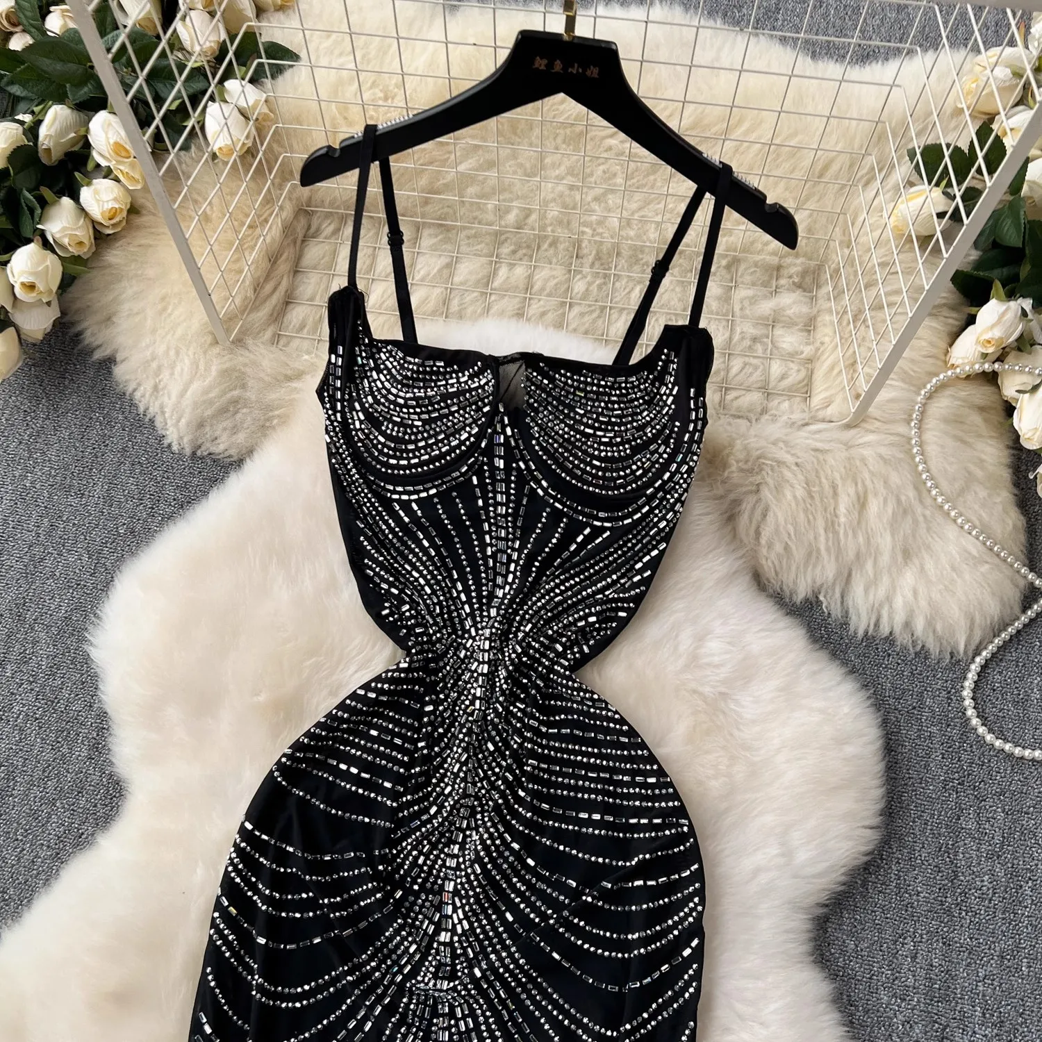 Shinny Sling Sleeveless Ladies Summer Women  Womens Dresses Clothes Backless Dresses