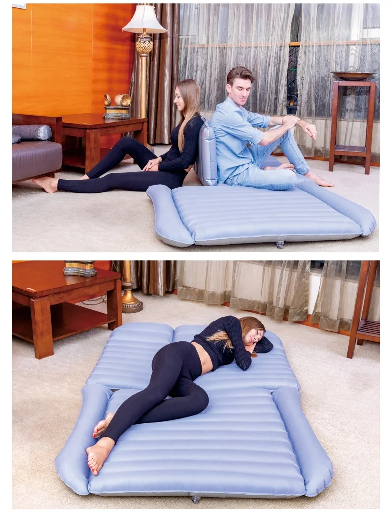 Car Air Inflatable Travel Mattress Bed Universal for Back Seat Multi Functional Sofa Pillow Outdoor Camping Mat Cushion In Stock