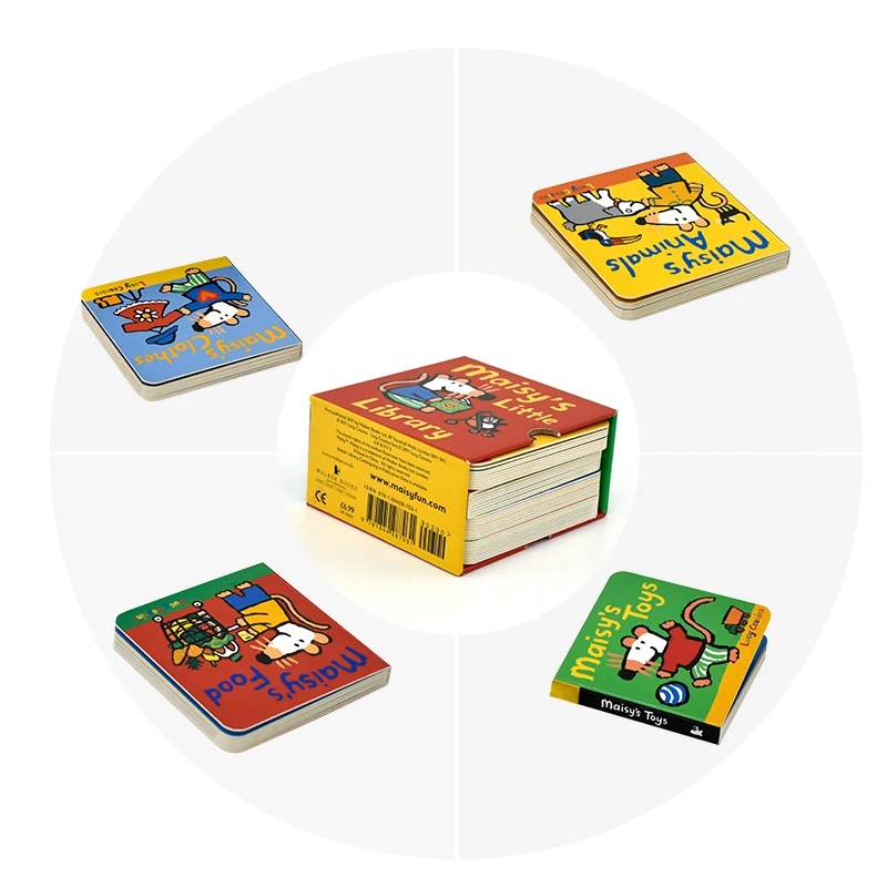 Customized Children Book Hard Cover Printing Service Board Book Cut Out Flip-flap Book Sets
