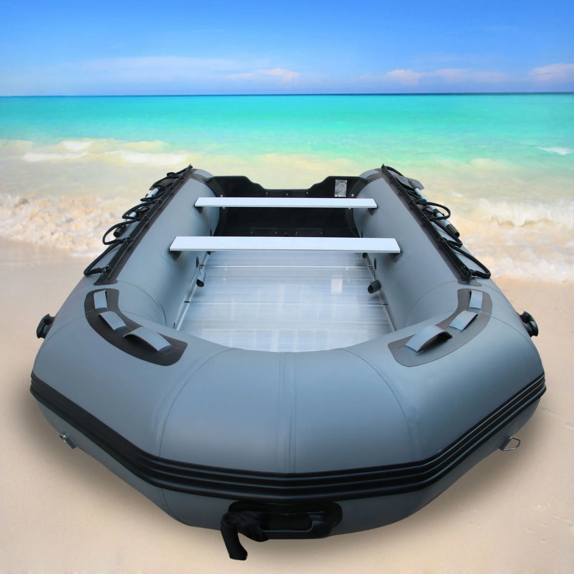 
PVC 4.7m 15.4ft Inflatable Boat Dinghy Raft Rescue Dive Fishing Pontoon Boat 