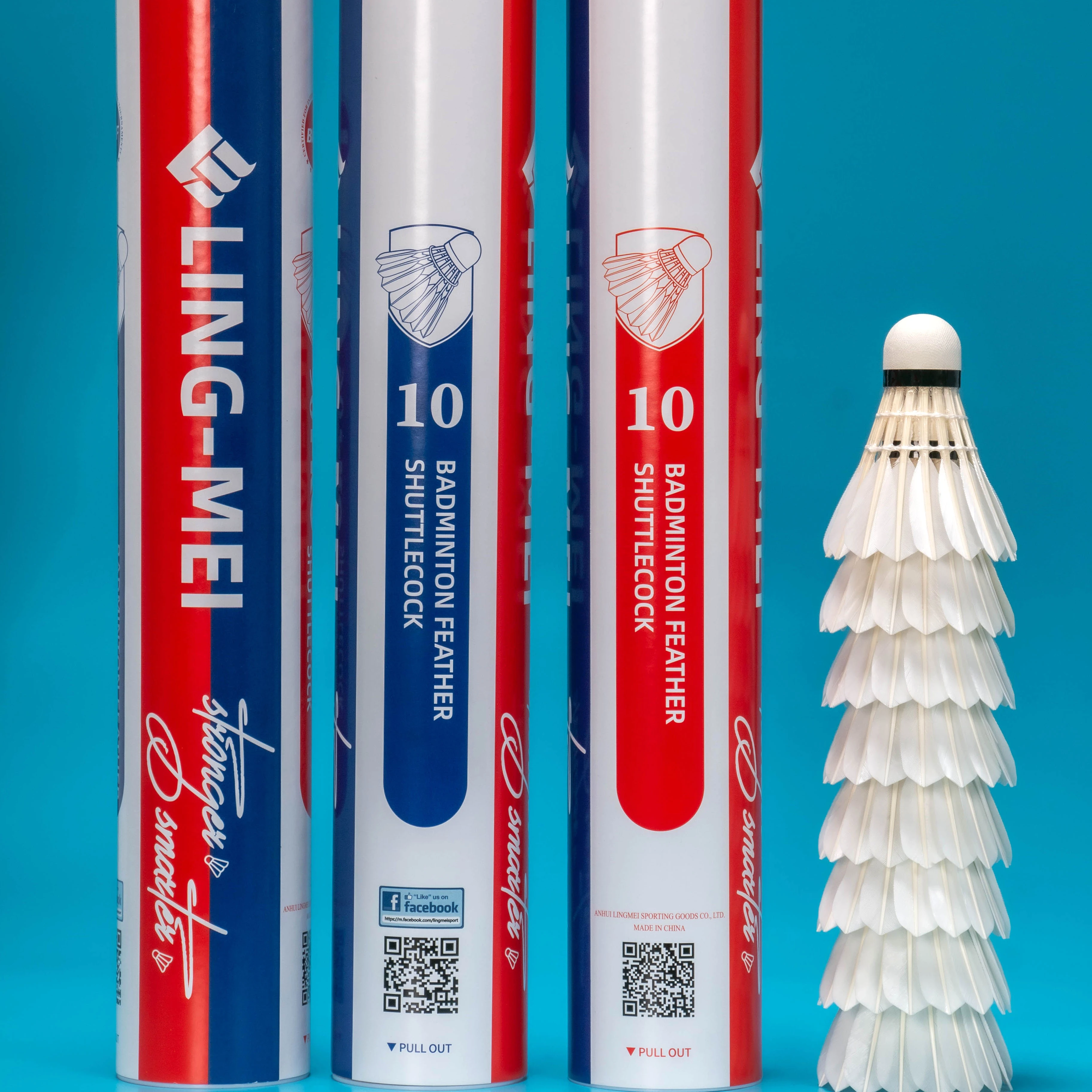 wholesale goose feather shuttlecock lingmei 10