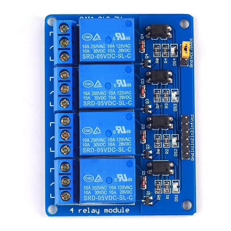 4-channel Relay Control Board With Optocoupler. Relay Output 4 Way 5v Relay Module